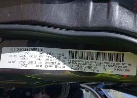 2014 Jeep Cherokee Trailhawk из США, поврежденный, VIN 1C4PJMBS7EW273507